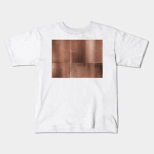 Solid Metal- Rose Gold Kids T-Shirt